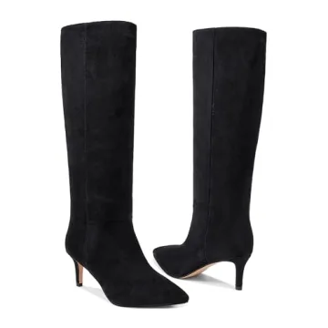 WETKISS Black Knee High Stiletto Boots Women Fashion