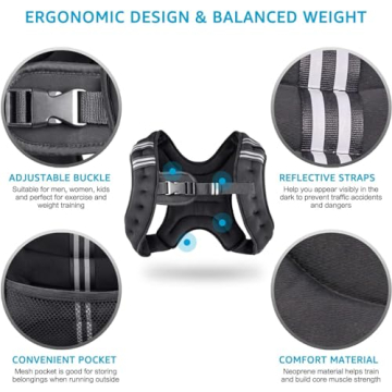 Henkelion Weighted Vest for Everyone - Improve Workouts!