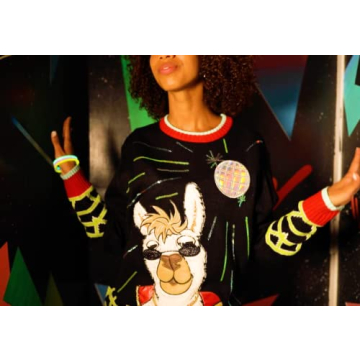 Men's Roller Skate Raptor Holiday Sweater for Parties