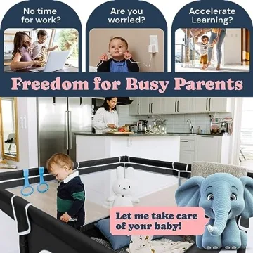 TODALE Large Baby Playpen, Safe Toddler Playard Indoor & Outdoor