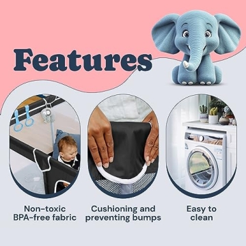 TODALE Large Baby Playpen, Safe Toddler Playard Indoor & Outdoor