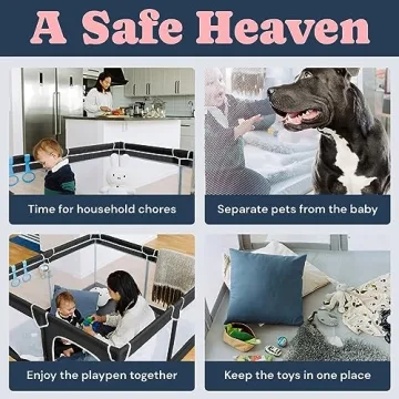 TODALE Large Baby Playpen, Safe Toddler Playard Indoor & Outdoor