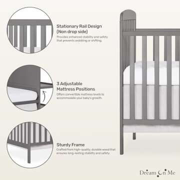 Dream On Me Anna 3-in-1 Crib and Changing Table Combo