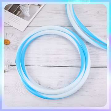 Jerify 4 Pack LED Hoop Light up LED Glowing Lights Fitness Exercise Hoops 10 Color Changing Exercise Glowing Hoop for Dance Dark Fitness(23 Inch)