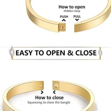 RIMRIVA Gold Bracelet Bangle Simple Gold Bracelets for Women Trendy Love Gifts Bangle Stackable Jewelry Birthday Anniversary Wedding Gifts for Wife Mom Best Friend Graduation Her