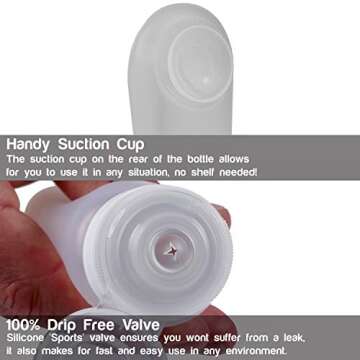 LiquiSnugs Premium Leak Proof Silicone Travel Bottles for Toiletries - TSA Approved, Adjustable Labe...