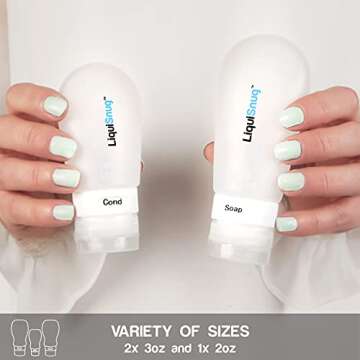 LiquiSnugs Leak Proof Travel Bottles - TSA Approved Containers