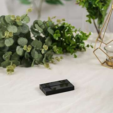 UNIQOOO 3" Black Acrylic Stands - 10 Pack for Events