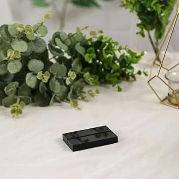 UNIQOOO 3" Black Acrylic Sign Holders - 10 Pack for Events, Weddings, and More