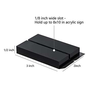 UNIQOOO 3" Black Acrylic Stands - 10 Pack for Events