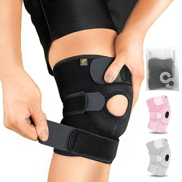 Bracoo Adjustable Compression Knee Support Sleeve Brace - Patellar Tendon Pain Relief for Men & Wome...