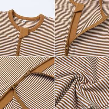 Feidoog Toddler 2 Pack Baby Zipper Rompers Cotton Short Sleeve 2 Way Zipper One Piece Jumpsuit Outfits,Brown,3-6M