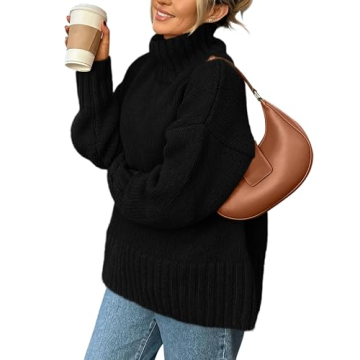 PRETTYGARDEN Women's Winter Clothes Pullover Oversized Sweaters Casual Long Sleeve Chunky Cable Knit...