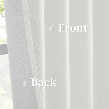 KEQIAOSUOCAI Blackout Curtains Cream Beige Farmhouse Style