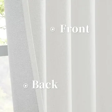KEQIAOSUOCAI Blackout Curtains Cream Beige Farmhouse Style