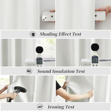 KEQIAOSUOCAI Blackout Curtains Cream Beige Farmhouse Style