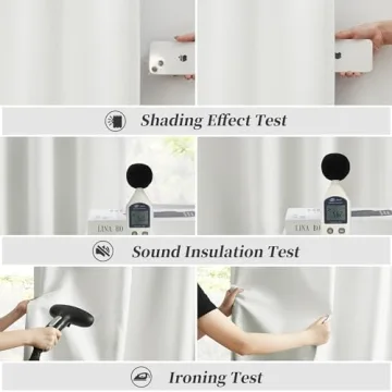 KEQIAOSUOCAI Blackout Curtains Cream Beige Farmhouse Style