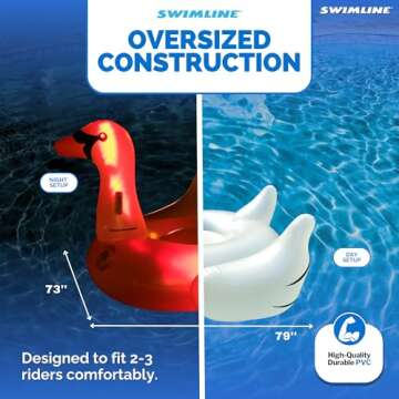 LED Inflatable Swan Float for Pool Parties & Relaxation