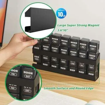 Pill Organizer 4 Times a Day - 7 Day Medication Holder