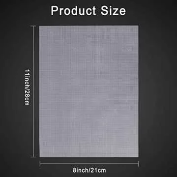 Caydo 4 Pieces 14 Count Plastic Mesh Canvas 14 CT Plastic Aida for Cross Stitch, Making Jewelry Organizer and 3D Models (8 x 11 Inch)