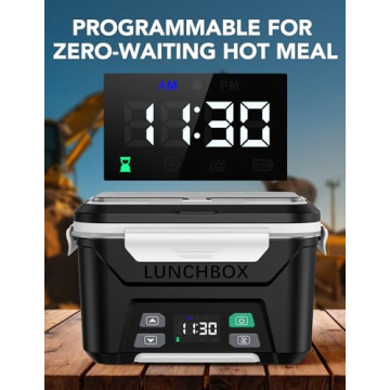 EAST OAK Cordless Electric Lunch Box with Timer Function for Adults