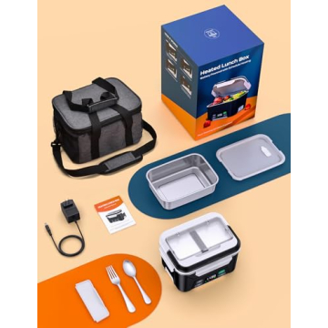 EAST OAK Cordless Electric Lunch Box with Timer Function for Adults