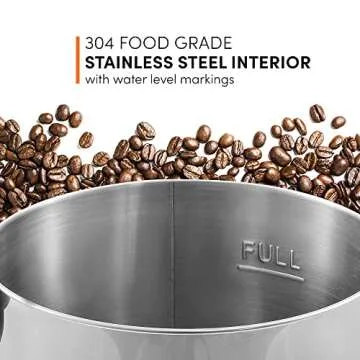Elite Gourmet CCM040 Stainless Steel 40 Cup Coffee Urn Removable Filter For Easy Cleanup, Two Way Dispenser with Cool-Touch Handles Electric Coffee Maker Urn, Stainless Steel