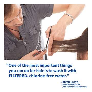 Aquasana Filtered Shower Head - Max Flow Rate w/ Handheld Wand - Reduces Over 90% of Chlorine from Hard Water - Carbon & KDF Filtration Media - Soften Skin & Hair - AQ-4105, White