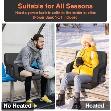 Heated Stadium Seats with Back Support - Comfort on the Go