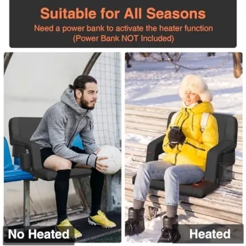 Heated Stadium Seats with Back Support - Comfort on the Go