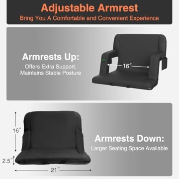 Heated Stadium Seats with Back Support - Comfort on the Go