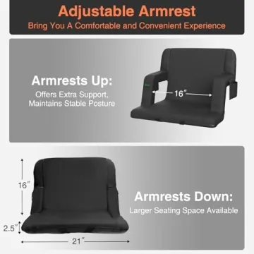 Heated Stadium Seats with Back Support - Comfort on the Go