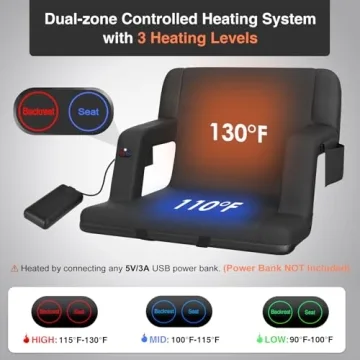 Heated Stadium Seats with Back Support - Comfort on the Go