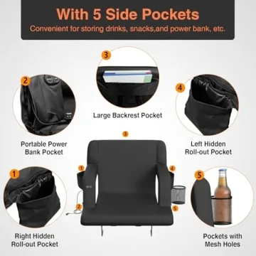 Heated Stadium Seats with Back Support - Comfort on the Go