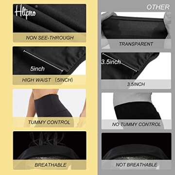 HLTPRO Spandex Biker Shorts for Women with Pockets, High Waisted Workout Gym Yoga Shorts