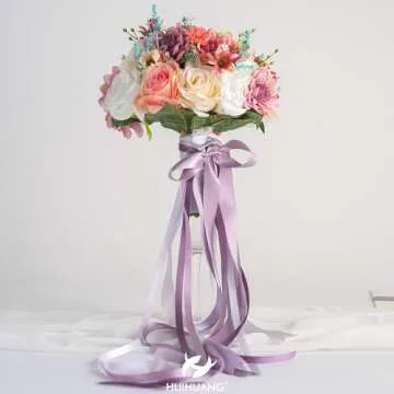 Elegant HUIHUANG Lilac Satin Ribbons for All Occasions