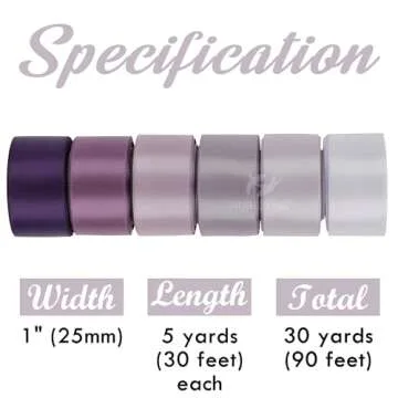 Elegant HUIHUANG Lilac Satin Ribbons for All Occasions