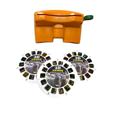 WARM FUZZY Toys 3D Viewfinder (Farm) - Viewfinder for Kids & Adults, Classic Toys, Slide Viewer, 3D Reel Viewer, Retro Toys, Vintage Toys with 3 Reels - Contains 21 High Definition 3D Images