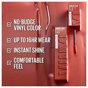 Maybelline Super Stay Vinyl Ink Longwear Liquid Lipcolor, Fearless Brown, 16HR Wear, Vegan Formula, ...