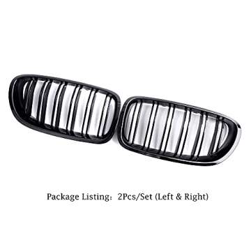 F10 Grilles - Qitian ABS Replacement Front Kidney Grills for BMW 5 Series F10 F11