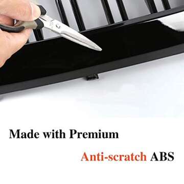 Stylish Qitian F10 Grilles for BMW 5 Series - Glossy Black