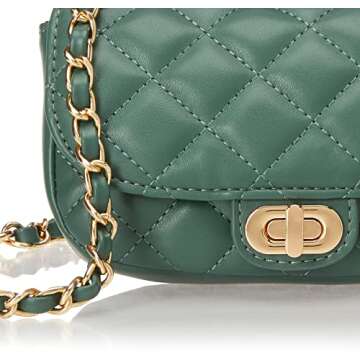 Stylish Women's Quilted Belt Bag | The Drop | Dark Green