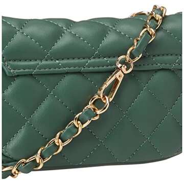 Stylish Women's Quilted Belt Bag | The Drop | Dark Green