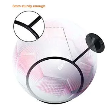 S SUCHEK Basketball Holder Wall Mount, Ball Holder Wall Mount, Ball Display Wall Storage for Basketball, Soccer Ball, Volleyball, Football, Rugby(4 Pieces, Black)