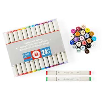Artist's Loft Sketch Markers - 24 Assorted Colors