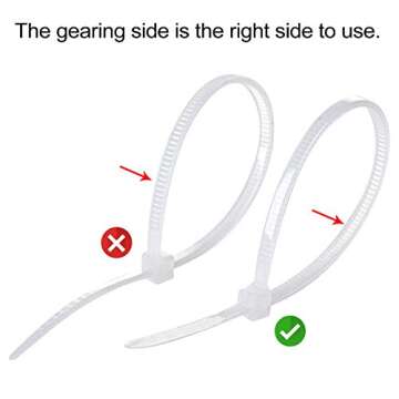 3/4" 3M Back-Glue Self Adhesive White Strong Cable Zip Tie Mounts 100pcs with 8" Ties, Screws, Outdo...