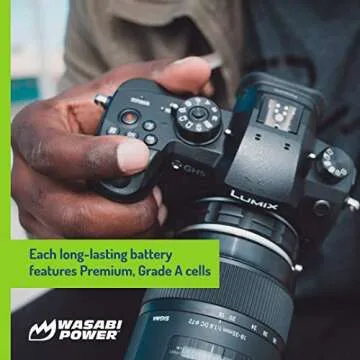 Wasabi Power Battery (2-Pack) and USB-C Dual Battery Charger for Panasonic DMW-BLK22 and Panasonic Lumix DC-S9, DC-G9 IIDC-S5, DC-S5 II, DC-S5 IIX, GH5 II, GH6, S5II, S5IIX, S5M2, S5M2X, GH5M2