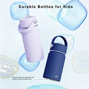 OISIZ Kids Water Bottle 14oz, Leakproof & Insulated