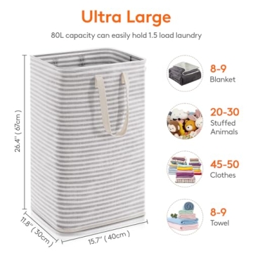 Lifewit Large Collapsible Waterproof Laundry Hamper