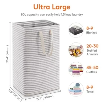 Lifewit Large Collapsible Waterproof Laundry Hamper